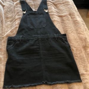 Womens Black Overall Skirt Style